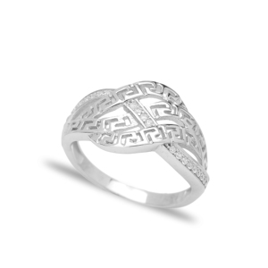 Bague en argent à la mode de forme ovale Bagues turques artisanales Bijoux en argent sterling 925 faits à la main en gros - Product Image 1