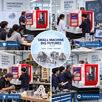 Fraiseuse CNC à portique 5 axes SIEG W150, petite taille, ISO20, 24000 tr/min, 12 outils ATC, haute précision, équipement éducatif pour fablab