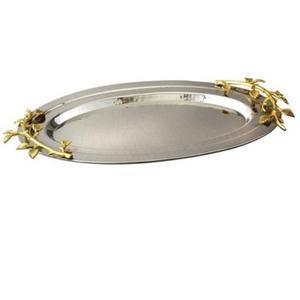 Bandeja de madera decorativa hecha a mano para el hogar, cocina, catering, uso de Bandejas para servir comida rápida con acabado de incrustaciones de hueso de cúpula - Product Image 3