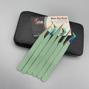 Venta al por mayor de pinzas de pestañas de nanofibra japonesas de acero inoxidable logotipo personalizado pinzas de extensión de volumen con puntas puntiagudas - Product Image 6