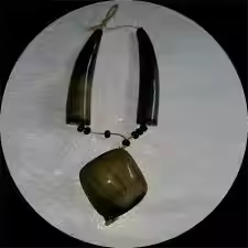 Corne os Mode Collier Chaîne Argent Corne Chaîne Collier PAR Croissant artisanat - Product Image 4