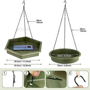 Vente en gros personnalisé Mangeoire à <span class=keywords><strong>oiseaux</strong></span> suspendue en plastique pour jardin extérieur sauvage Bain d'<span class=keywords><strong>oiseaux</strong></span> suspendu et décoration de jardin et de cour pour la maison <span class=keywords><strong>Oiseaux</strong></span> - Product Image 3