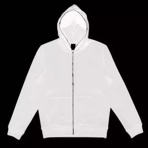 Sudaderas con capucha de tamaño personalizado para hombre, mezcla de algodón y poliéster, cremallera, soplo, serigrafía lavada a la piedra, técnicas bordadas por sublimación - Product Image 3