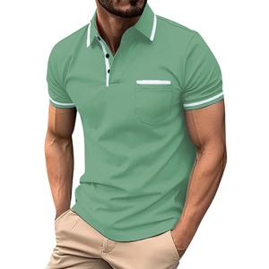 Chemises polo pour hommes personnalisées, broderie de logo, impression, motif uni, foncé, vente en gros, OEM, ODM, usine pour événements d'entreprise, uniformes - Product Image 1