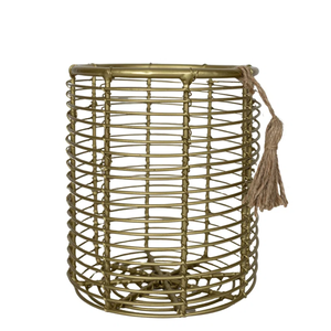 Affordable Price Metal Decorative Golden Basket Design Cutlery Holder Home Kitchen Utensils - Product Image 1