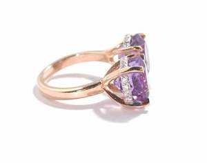 Anillo de moda de plata de ley 92,5 para mujer, piedra preciosa de amatista púrpura Real, uso diario y joyería para ocasiones especiales - Product Image 3