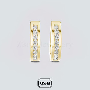 0.15กะรัตรอบแล็บต่างหูเพชร VS1 IGI ได้รับการรับรอง | ทอง9K 10K 14K 18K & 925เครื่องประดับเจาะเงินสเตอร์ลิง - Product Image 2