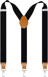 Stylish leather <b>suspenders</b> crafted with premium material ideal for formal suits casual outfits, or workwear formal wear." - Product Image 4