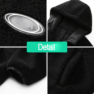 Fabrication de vêtements personnalisés Sweats à capuche en fourrure avec fermeture éclair Sherpa unisexe confortable et chaud polaire sweat à capuche zippé pour hommes - Product Image 3