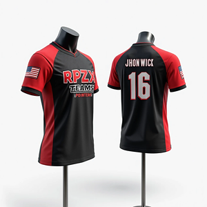 เสื้อเจอร์ซีย์เล่นกีฬาเล่นซอฟต์บอลสำหรับผู้ชายเสื้อเจอร์ซีย์ตกปลาคอลูกเรือระบายอากาศได้น้ำหนักเบา - Product Image 5