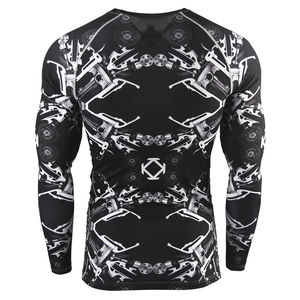 Vente en gros Ensemble de course à compression pour hommes de meilleure qualité Rashguard 2023 Rashguard personnalisé Concevez votre propre impression par sublimation - Product Image 3