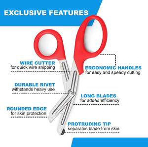 Acheter des instruments chirurgicaux de qualité supérieure prix d'usine premiers soins lister bandage super coupe ciseaux 7.5 "CVD conseils ciseaux utilitaires - Product Image 3