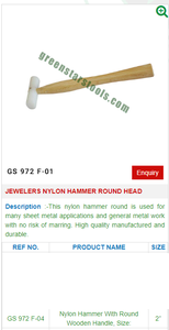 Bijoutiers tête ronde GS 972F-04 Nylon marteau plastique bijoux outils pour bijoux - Product Image 2