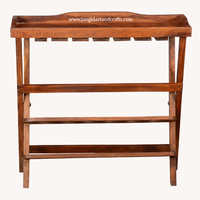 Comptoir de Bar en bois de Mangoi pour la maison, hôtel, présentoir de bouteilles de vin créatif et pliable
