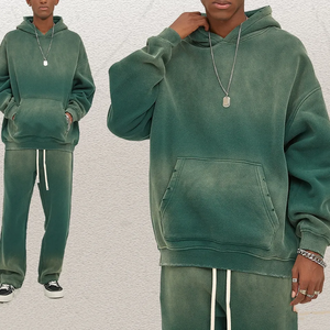 MOVATEXTILE Survêtement deux pièces délavé à l'acide pour hommes, sweat-shirt à capuche et sweat-shirt en coton 100% écologique pour la saison hivernale - Product Image 4