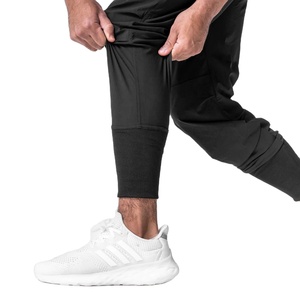 Pantalones de Jogger de primera calidad para hombre, diseño informal bordado, cintura elástica, logotipo personalizado, de algodón suave Base, teñido liso para ropa PK - Product Image 6