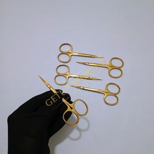 Ciseaux à plasma dorés de haute qualité, nouveau produit, pour sourcils, en acier inoxydable, avec votre propre logo et couleur personnalisés, instrument de beauté - Product Image 1