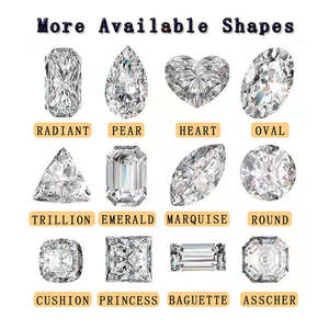 Diamant de laboratoire CVD / HPHT synthétique rond taille brillant 3x2mm-8x6mm D VS pour bijoux, certifié - Product Image 4