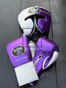 Ensemble de boxe de haute qualité en cuir de vachette véritable multicolore avec fermeture auto-agrippante réglable – Vente en gros - Product Image 2