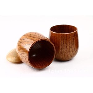 Vasos de vino y chupitos de madera hechos a mano de tamaño personalizado de la mejor calidad, taza de agua ecológica con base de madera - Product Image 1