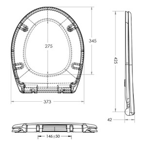 Cubierta de asiento de inodoro de resina de forma ovalada ultrafina de diseño italiano, función de cierre suave termoformado duradero moderno para hotel en casa - Product Image 5