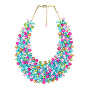 Collar gargantilla de cuentas de semillas coloridas para mujer más vendida con perlas y diamantes para fiestas bodas estilo religioso ¡Compre ahora! - Product Image 6