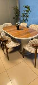 Bohim Ensemble de table à manger de luxe 180*90 cm MDF brillant 6 couleurs différentes Design turc moderne pour la maison nouveauté - Product Image 4