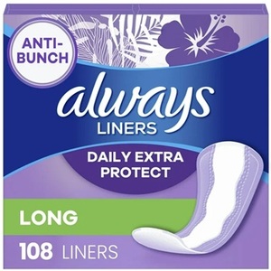 Always Anti-Bunch Xtra Protection, Toallas Sanitarias Diarias, Largas, Sin Perfume, 136 Unidades - Product Image 2