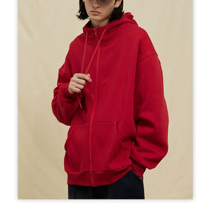 Sweat à capuche zippé décontracté uni de qualité supérieure Veste sweat à capuche zippé unisexe avec visage intégral Fabricants de vêtements Sweats à capuche à fermeture éclair personnalisés - Product Image 3