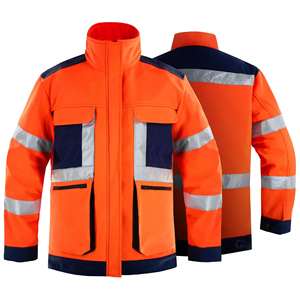 Conjunto de Uniforme de Seguridad Reflectante con LED ANSI Clase 2, Chaqueta y Pantalones de Alta Visibilidad para Verano, para Trabajos de Construcción y Carreteras - Product Image 2