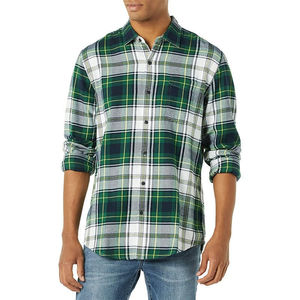 Wholesale Autumn Full Sleeve Custom <b>Oversized</b> Cotton <b>Flannel</b> Plaid Mens <b>Shirt</b> Jacket Casual Mens <b>Flannel</b> <b>Shirts</b> Breathable - Product Image 2