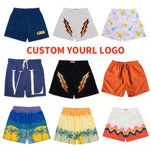 Customizable Men's Summer Mesh Canvas Shorts Double <b>Layer</b> Designer Lining Elastic Waist Closure All-Print Sublimation Custom - Product Image 4