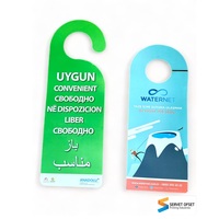 Porte-étiquettes personnalisés écologiques double face avec logo, en carton, impression offset, pelliculage brillant personnalisé, taille et couleur sur mesure