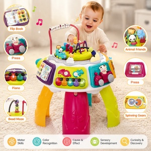 Centre d'activités Montessori <span class=keywords><strong>pour</strong></span> tout-petits, jouets éducatifs sensoriels musicaux, table d'activités <span class=keywords><strong>pour</strong></span> <span class=keywords><strong>bébé</strong></span>, de la position assise <span class=keywords><strong>à</strong></span> la position <span class=keywords><strong>debout</strong></span>, <span class=keywords><strong>pour</strong></span> les enfants de plus d'un an - Product Image 3