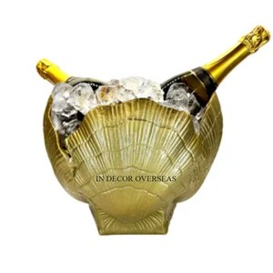 Top Qualité En Aluminium Moulé Haute Qualité Plaqué Or Look Attrayant Seau À Glace Bouteille De Vin Refroidisseurs Barware Drinkware Accessoires - Product Image 1