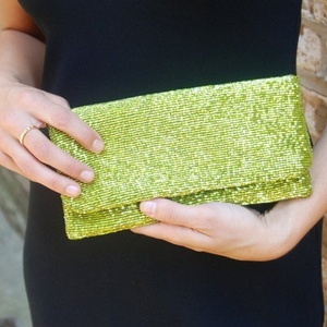 Monedero Cuadrado Ligero Hecho a Mano de Estilo Étnico con Cuentas y Bordado Fino, Color y Logotipo Personalizables, Decoración para Fiestas/Navidad - Product Image 1