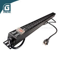 Unit Distribusi Daya (PDU) Rak Server Gcabling 1U 19 Inch Industrial Plug USA C13 C19 8 20 Way Strip Data Center Socket
