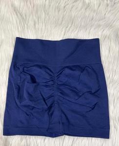 Pantalones cortos deportivos personalizables Pantalones de Yoga de cintura alta personalizables con cintura elástica Patrón sólido Pantalones cortos de nylon Spandex - Product Image 5