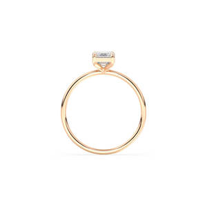 REYES Luxury Design Bague solitaire en moissanite taille émeraude 0.98Ct en argent sterling 925 Certifié GRA Bijoux fins pour femmes - Product Image 5