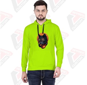 Sweat à capuche pour hommes Premium Ultra confortable doux et confortable 100% coton brodé uni teint impression numérique délavé à la pierre - Product Image 1