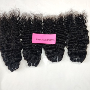 Venta al por mayor 100% Remy Extensiones de cabello humano vietnamita sin procesar Color natural Negro Mujeres Cutícula Alineada Weaving Bundle Wave Curl - Product Image 2