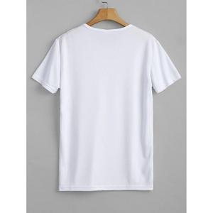 เสื้อยืดแฟชั่นสีขาวสำหรับสาวๆทรงหลวมผ้าคอตตอนถักยอดเยี่ยมสำหรับงานปาร์ตี้ปิกนิกสไตล์ทางการที่กำลังมาแรง - Product Image 2