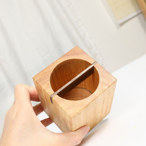 Portalápices de madera para almacenamiento de oficina en casa de diseño único portalápices de madera natural de Calidad exclusiva a precio competitivo - Product Image 3