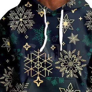 À bas prix abordable coton mélangé sweats à capuche de Noël couleur unie haute qualité Logo Design sweats à capuche de Noël - Product Image 6