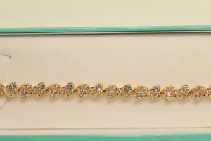 Argent Sterling 925 8.00Ct Rond Brillant Taille Moissanite 15g Tishya Diamant Magnifique Bracelet de Tennis pour Femmes - Product Image 4