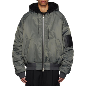 แจ็กเก็ตทรงพองสำหรับผู้ชายเสื้อโค้ทใส่สบายมีซิปสองชั้นแบบหนา - Product Image 2