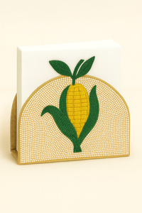 Porte-serviettes artisanal de qualité supérieure porte-serviettes perlé fait à la main vert Chili broderie cuisine et salle à manger décor Occasions spéciales - Product Image 6