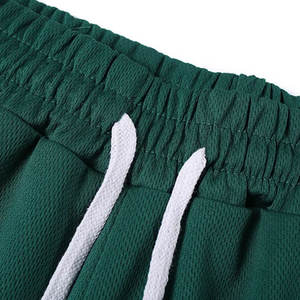 กางเกงบาสเก็ตบอลผู้ชายสไตล์ไฮสตรีท ปรับแต่งได้ ผ้าตาข่ายเนื้อแน่น พร้อมลายปักผ้าแคนวาส กระเป๋าซิป ขอบเอวยางยืด - Product Image 2