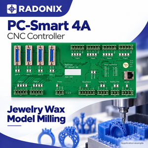 ตัวควบคุมซีเอ็นซีแบบอีเธอร์เน็ต 4 แกน RADONIX PC-Smart 4A สำหรับงานกัดขึ้นรูปแบบจำลองจากขี้ผึ้งเครื่องประดับและการแกะสลักเครื่องประดับชั้นดี - Product Image 1
