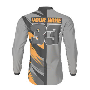 Camiseta de carreras todoterreno absorbente de sudor de secado rápido de alta calidad, camiseta de manga larga para motocicleta, camiseta de Motocross personalizada - Product Image 3